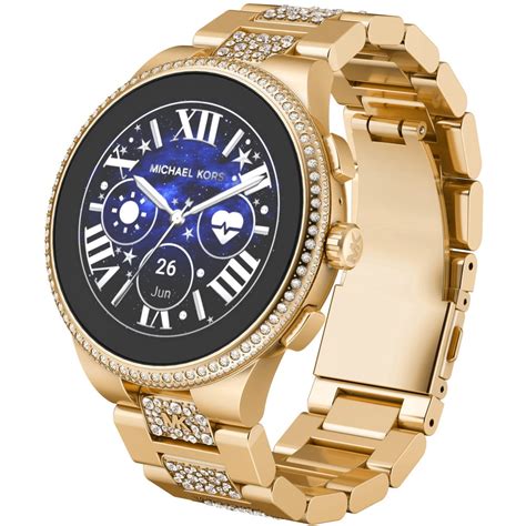 michael kors damen uhr smartwatch gold swarovski|Women's Gold Smartwatches .